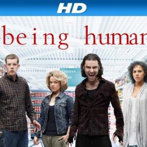 Sinead Keenan Russell Tovey Lenora Crichlow and Aidan Turner in Being Human 2008