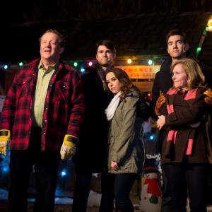 Still of Lacey Chabert Eric Keenleyside Corey Sevier Matthew Kevin Anderson and Lini Evans in The Tree That Saved Christmas 2014