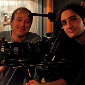 Director Jon Keeyes and Director of Photography Lorenzo Levrini from the set of Nightmare Box
