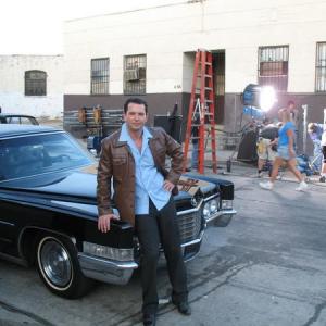 Press shot of Actor Christian Keiber Guest Starring as drug dealing kingpin Teddy Burke on CBS set of Cold Case
