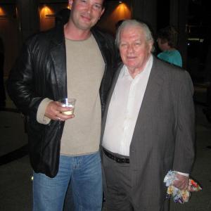 Press Shot of Actors Christian Keiber  Oscar Nominated Actor Charles Durning at the Hollywood Premiere of In the Eyes of a Killer