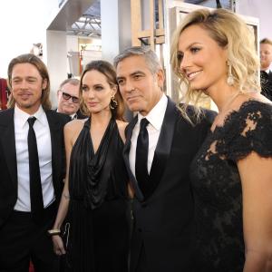 Brad Pitt George Clooney Angelina Jolie and Stacy Keibler