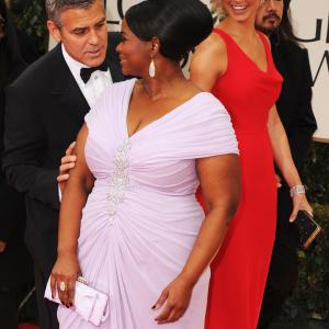 George Clooney Stacy Keibler and Octavia Spencer