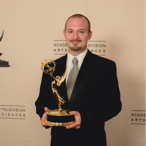Jamie Kelman at the 20067 Primetime Emmy Awards with the Emmy win for Best Prosthetic Makeup for a Series HOUSE MD