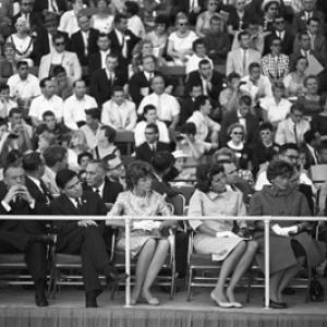 Eunice Kennedy Shriver and Patricia Kennedy Lawford at the Democratic National Convention