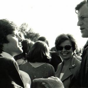 Ilya Salkind and Senator Ted Kennedy at the Special Olympics' premiere of SUPERMAN II (1980) in Washington, D.C.