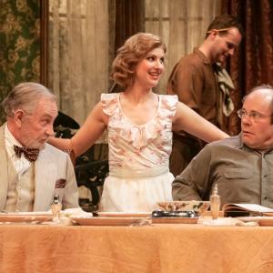 Dagney Kerr Roy Dotrice and Ethan Phillips in You Cant Take It With You at Geffen Playhouse Los Angeles