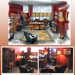 Psychiatrist's office design and finished set for 