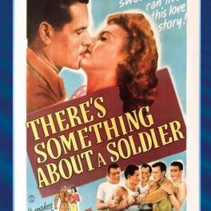 Bruce Bennett Evelyn Keyes and Tom Neal in Theres Something About a Soldier 1943
