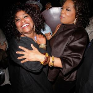 Oprah Winfrey and Chaka Khan