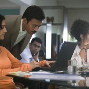 Still of Angelina Jolie Irrfan Khan and Archie Panjabi in A Mighty Heart 2007