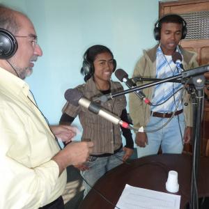 Firdaus Kharas directing the Buzz and Bite malaria prevention media in Madagascar