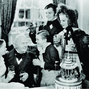 Still of June Lockhart, Lynne Carver, Terry Kilburn, Barry MacKay and Reginald Owen in A Christmas Carol (1938)