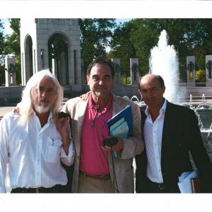 Jon Kilik, Oliver Stone, Robert Richardson at The Viet Nam Memorial, Washington, D.C.