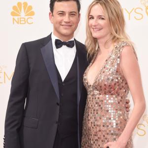 Jimmy Kimmel and Molly McNearney at event of The 66th Primetime Emmy Awards 2014