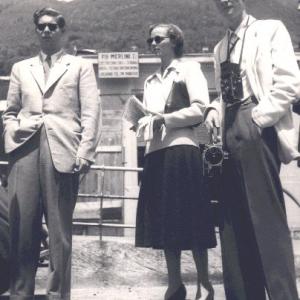ExKing Michael of Romania and wife princess Anne of BourbonParma with Fred R Krug in 1949