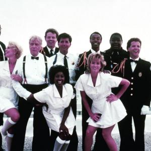 Still of G.W. Bailey, Leslie Easterbrook, George Gaynes, David Graf, Janet Jones, Lance Kinsey, Matt McCoy, Marion Ramsey, Bubba Smith, Tab Thacker and Michael Winslow in Police Academy 5: Assignment: Miami Beach (1988)