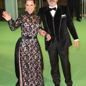 William Kircher and Nicole Chesterman Kircher on the red carpet in London