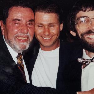 Still with the late Dr Leo Buscaglia Larry Herbst and Ian Davids at A Memory For Tino 1996 screening