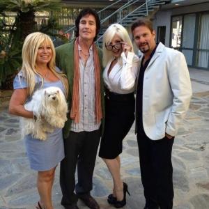 On the set of The Brentwood Connection with Ron Moss Tina Hillstrom  Marilyn Monroe Mimi and Paulo Benedetti