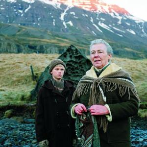 Áslákur Ingvarsson (young Grimur) and Kristbjörg Kjeld (Álfrún)