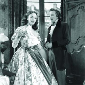 Still of Jennifer Jones and Alf Kjellin in Madame Bovary 1949