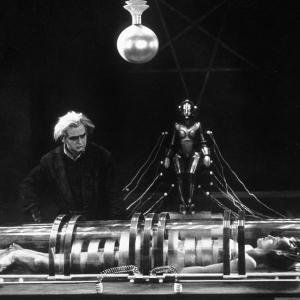 Still of Brigitte Helm and Rudolf KleinRogge in Metropolis 1927