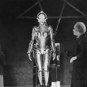 Still of Alfred Abel and Rudolf Klein-Rogge in Metropolis (1927)