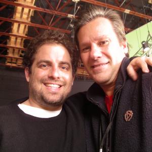 With Brett Ratner on the set of X-Men: The Last Stand