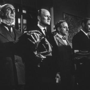 Werner Klemperer Burt Lancaster Film Set  UA Judgement AT Nuremberg 1961