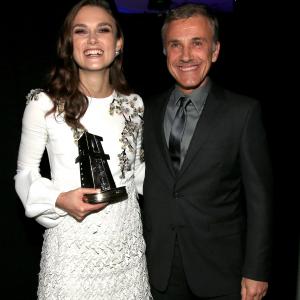 Keira Knightley and Christoph Waltz at event of Hollywood Film Awards (2014)