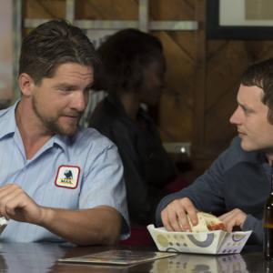 Still of Elijah Wood and Zachary Knighton in Wilfred (2011)