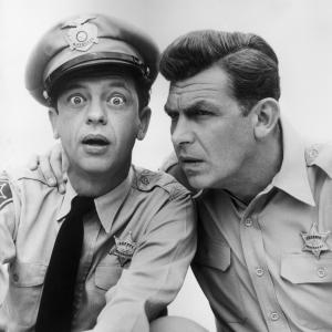 Still of Andy Griffith and Don Knotts in The Andy Griffith Show 1960