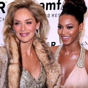 Sharon Stone and Beyonc Knowles