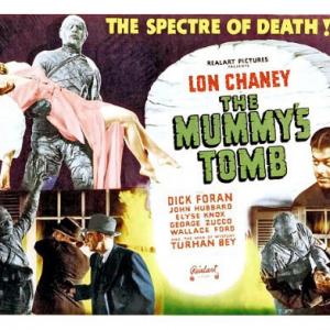 Lon Chaney Jr Turhan Bey and Elyse Knox in The Mummys Tomb 1942