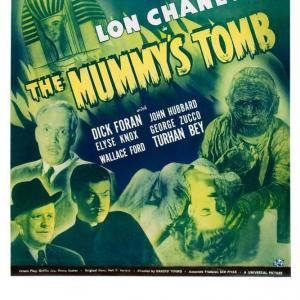 Lon Chaney Jr Turhan Bey Dick Foran Wallace Ford and Elyse Knox in The Mummys Tomb 1942
