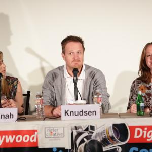 Avery Cavanaugh Matt Knudsen and Julia Harrison speak at the Digital Hollywood Conference