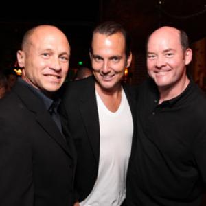 Will Arnett, Mike Judge and David Koechner at event of Extract (2009)