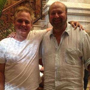 Grant and Rob reiner on the set of And So It Goes