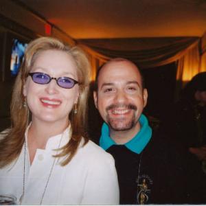 David Krane with Meryl Streep at the 2002 Oscars Conducted her on Broadway in HAPPY END before she made her first film