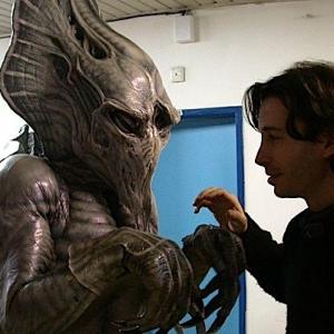 Ronald Krauss on the set of Alien Hunter