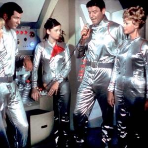 Still of June Lockhart, Angela Cartwright, Mark Goddard, Marta Kristen and Guy Williams in Lost in Space (1965)