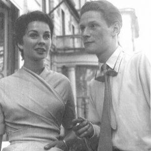 Fred R. Krug with Jean Simmons at Locarno Film Festival