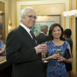 Still of Chevy Chase and Michelle Krusiec in Community (2009)