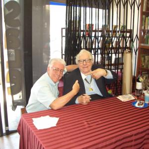 With Ray Bradbury in Glendale, California for a book signing.