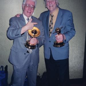 Arnold and Ray Harryhausen holding their Saturn Awards at the annual ceremony in the spring of 2006 Arnold received his for his Ray Harryhausen The Early Years Collection Ray was given the George Pal Memorial Award