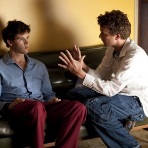 Still of Ryan Kwanten and Leon Ford in Griff the Invisible 2010