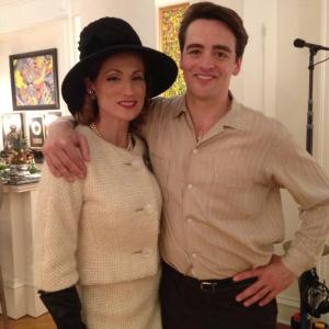 Nancy La Scala with Vincent Piazza on the set of JERSEY BOYS