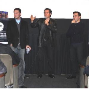 Writer/Director Tommy J. La Sorsa (left) Kevin Corrigan (center) and Mario Cantone (right) field questions from the audience after the screening of CIRCUS MAXIMUS at the Big Apple Film Festival.