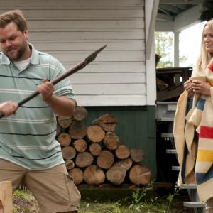 Still of Malin Akerman and Tyler Labine in Cottage Country 2013